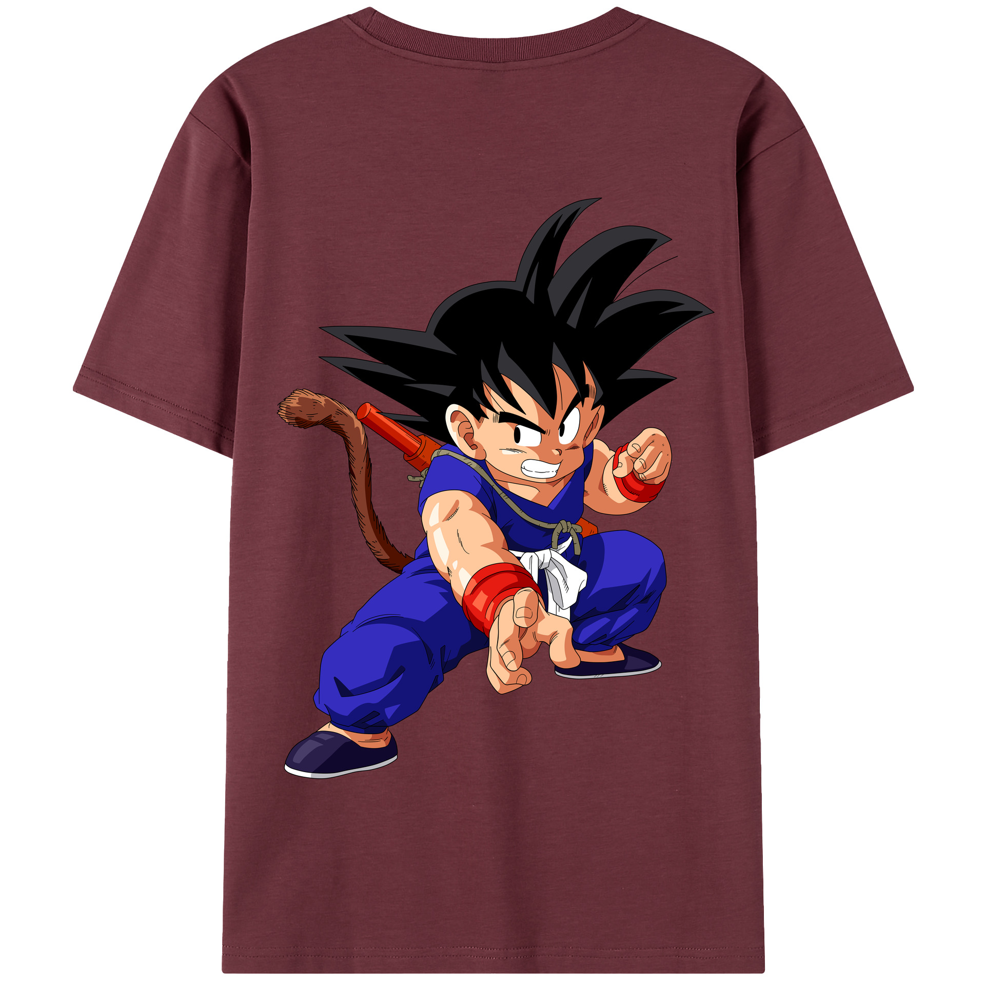 （画像用） ドラゴンボール 孫悟空（そん ごくう）Son Goku カカロット DRAGON BALL Kakarotto 綿100％半袖Tシャツ（背面プリント）